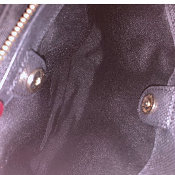 Coach Black Crossgrain Leather Satchel Handbag Gold Tone Hardware - Picture 12 of 14